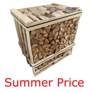 Stacked Crate of KILN DRIED Hardwood Logs - STANDARD Size Logs