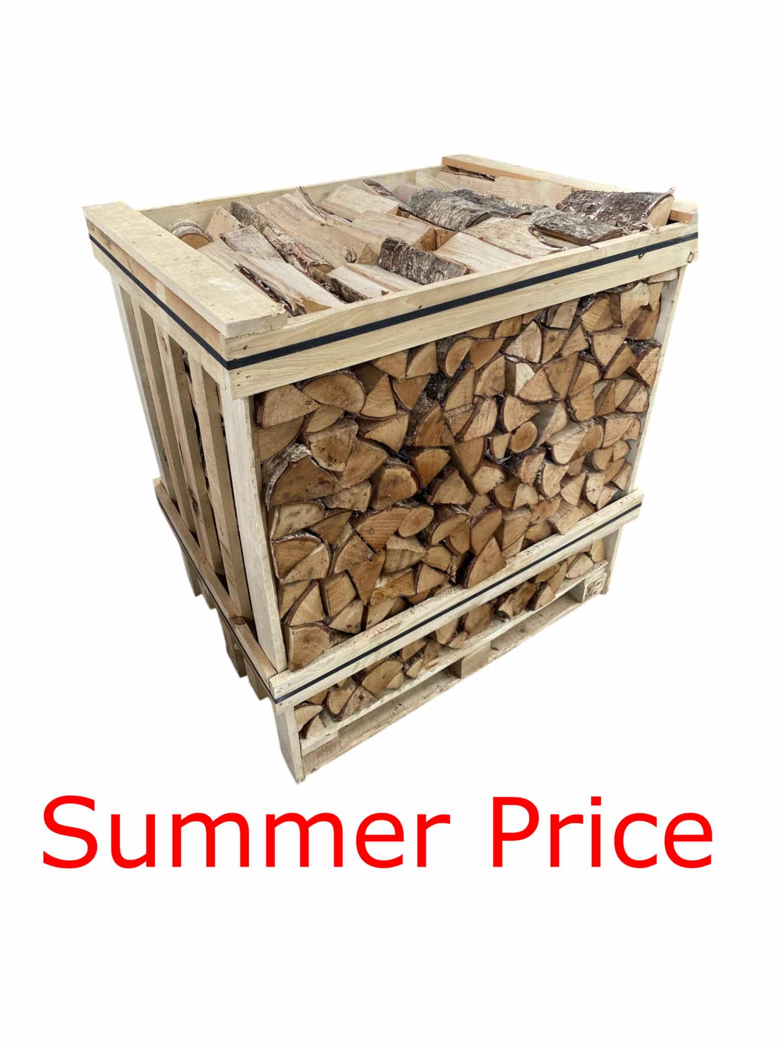 Stacked Crate of KILN DRIED Hardwood Logs - STANDARD Size Logs