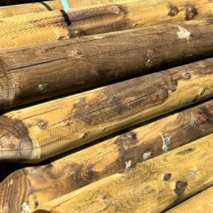 Strut & Straining Post Pointed Full Round 2100 x 150 (Machined Finish) (7ft x 6")