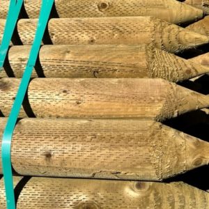 Strut & Straining Post Pointed Full Round 2100 x 125 (Machined Finish) (7ft x 5")