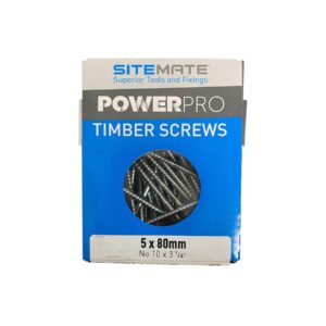 5 x 80 mm BZP Timber Screws (100) Pack Size